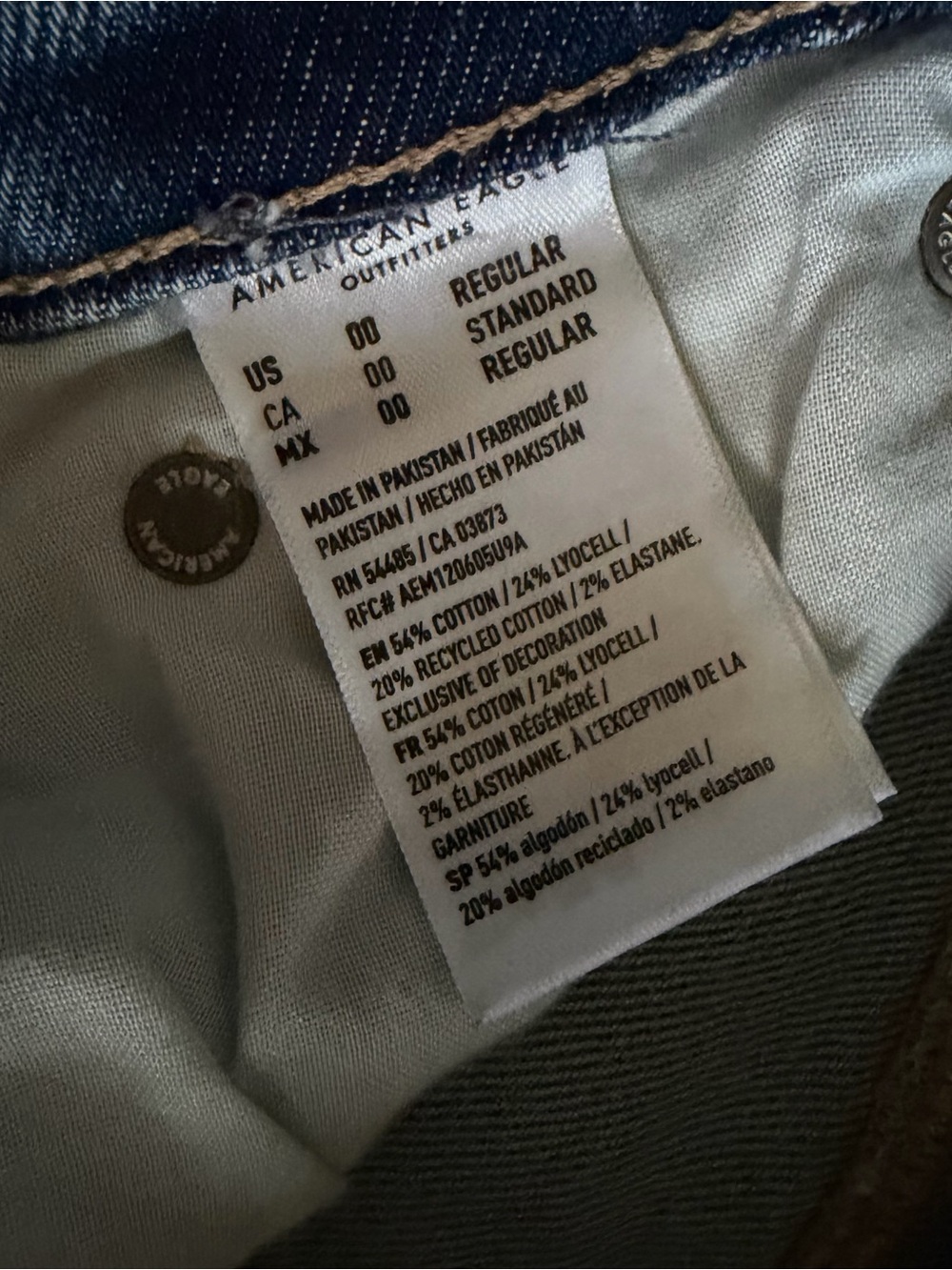 AE Super High Rise Ankle Straight Stretch Jeans NWOT - Picture 5 of 7